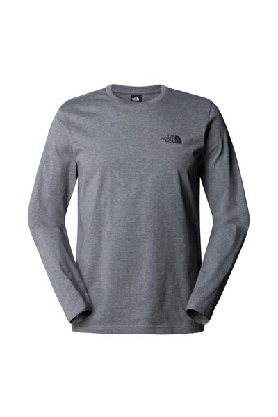 THE NORTH FACE M L/S SIMPLE DOME Erkek T-Shirt NF0A87QNDYY1 Gri-L
