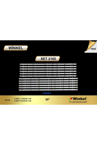 Winkel 55PUS6262 55PUS6412 55PUS7303 55PUS6703 Uyumlu TV LED Bar Takımı 12'li