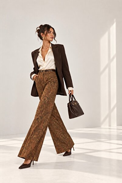 CEBBUTİK Paisley Desenli Pantolon