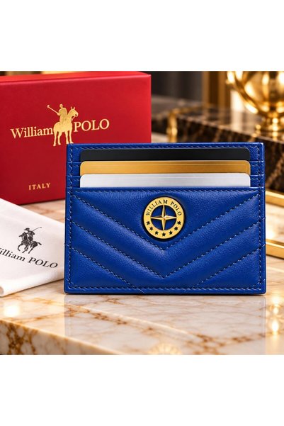WİLLİAMPOLO Anka Γνήσιο Δερμάτινο Θήκη Καρτών Unisex - Λεπτό Σχέδιο