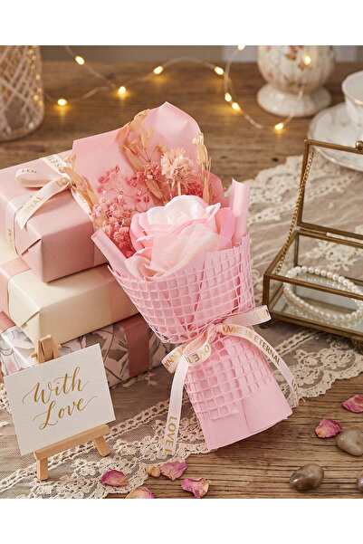 REDTAG Pink Artificial Flower Gift Set