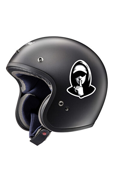 MegaSticker Silent Man Sticker Car, Motorcycle, Helmet, Laptop, Glass Sticker 13X10 cm