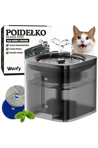 Woofy POIDEŁKO Fântână automată de apă pentru pisici și câini, silențioasă, 2...