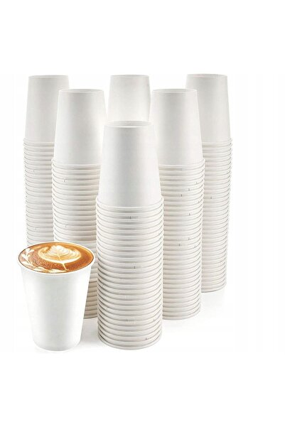 Guillin Pahare de hârtie albe de 250ml pentru cafea și băuturi, 1000 bucăți (1k)