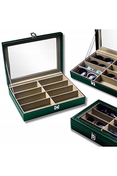 Korbi Organizator pentru ochelari, cutie, verde, 8 bucăți, G8