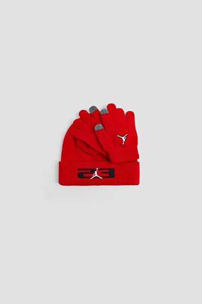 Nike Unisex Kırmızı Bere Eldiven Takım