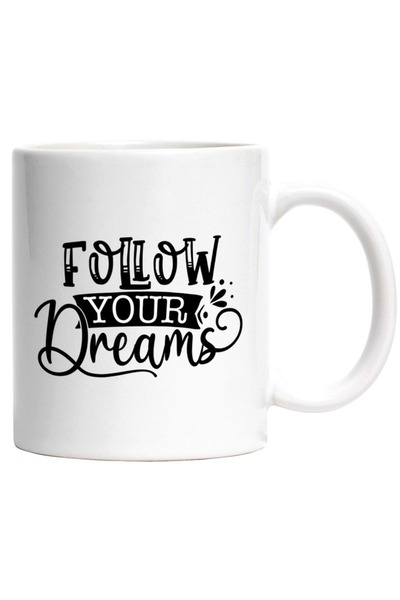 INOVATIX Personalized white mug, which encourages you to follow your dreams, ...