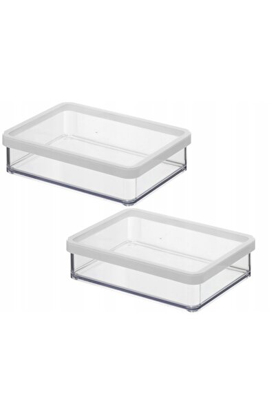 Rotho SET 2x RECIPiente ORGANIZATOARE PENTRU ALIMENTE/PRODUSE Vrac, ALBE, 0,5...