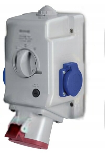 SCAME OPTIMA-COMBI 3P+N+E 32A + 2x230V priză aplicată cu întrerupător L-0-P