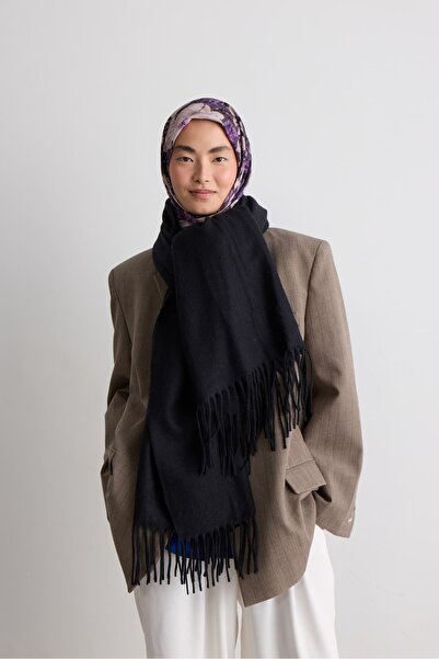 Modakaşmir Classic Tasseled Wide Scarf