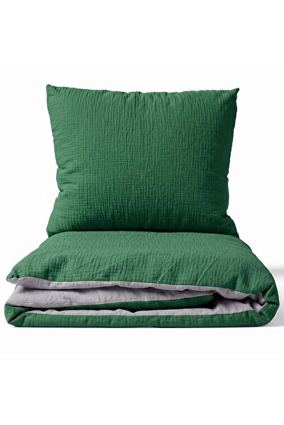 J W SAX Lenjerie de pat din muselină dublă față 160x200 Bumbac premium Colecț...
