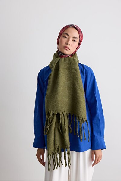 Modakaşmir Classic Tasseled Wide Scarf