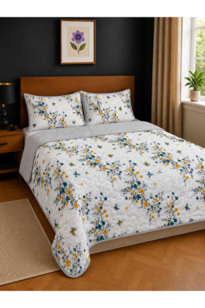 Asaf Home Yatak Örtüsü Çift kişilik Pike & Battaniye & İnce Yorgan + 2 Adet Y...