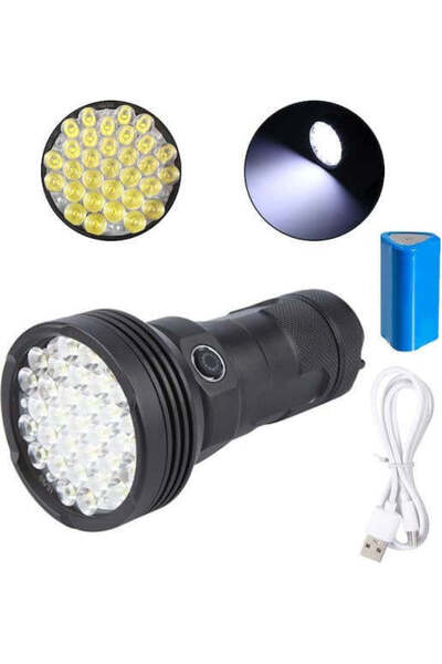 FOXMAG24 Φακός LED, μεταλλικό περίβλημα, 4 λειτουργίες φωτισμού, USB