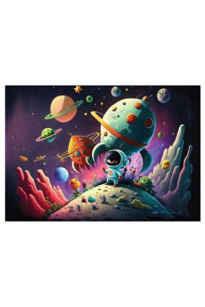 Wallarena Fototapet RAKIETA COSMOS 3D Pentru Copii 368x254