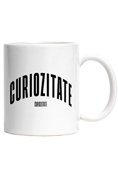 INOVATIX Cana alba personalizata,Cuvantul Curiozitate,Motivational,Self Help,...