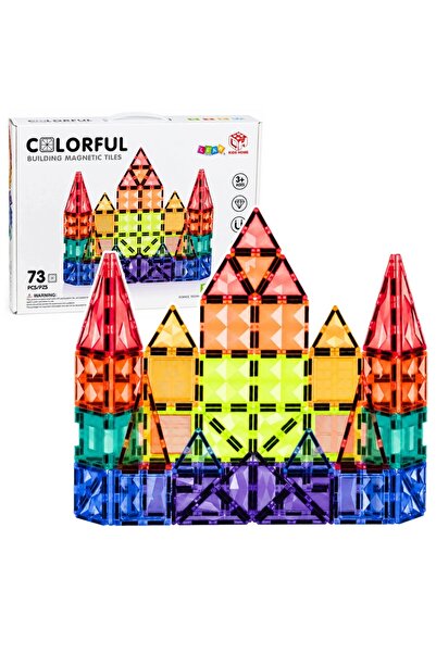 LeanToys Blocuri magnetice de construcție, Panouri 3D, STEM creativ, Colorate...