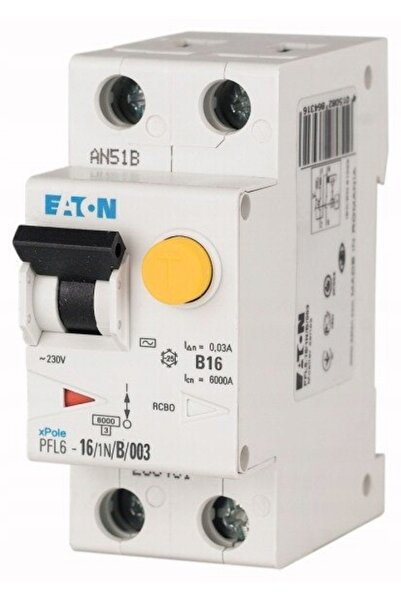 Eaton Disjunctor combinat 6kA PFL6-6/1N/B/003 Tip AC