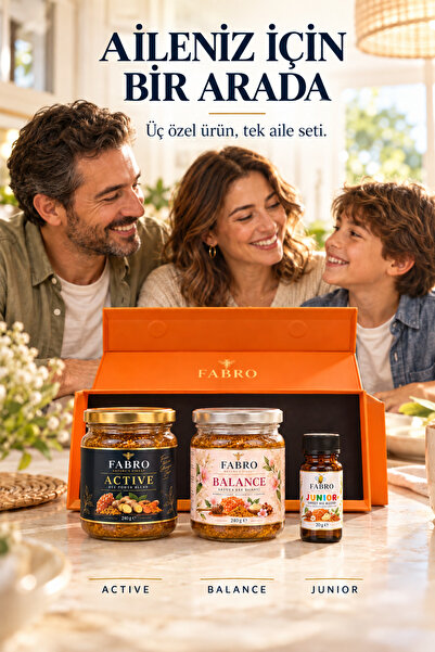 Bal, Arı Sütü, Propolis ve Polen İçeren 3’lü Aile Seti – Özel Kutulu 500 gr
