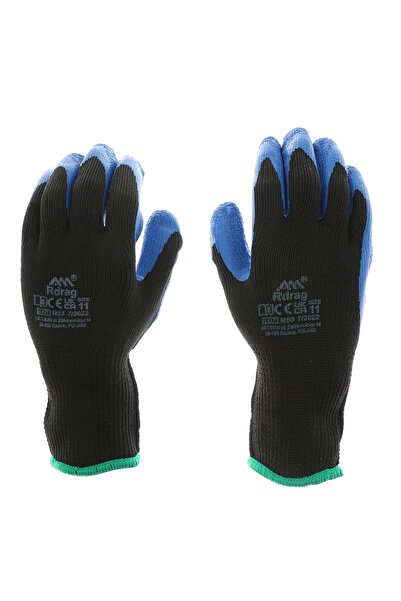 OEM Rdrag gloves, winter, Cotton + latex, blue + black, size 11