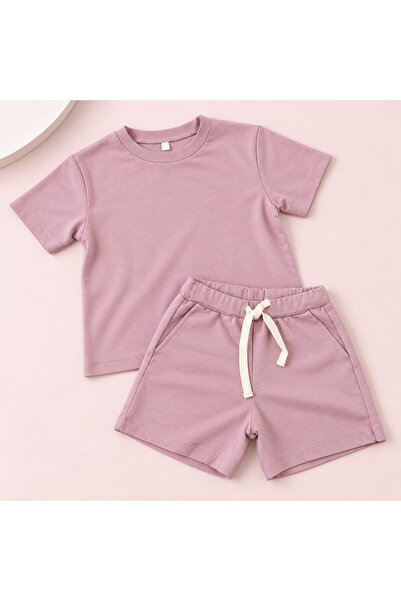 OEM Set tricou cu pantaloni scurti roz