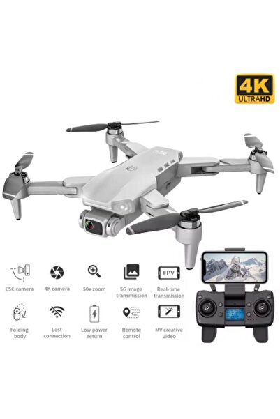 dronExpres Dronă pliabilă gri cu două camere încorporate și lumină