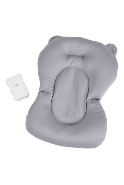 Moni Cadita bebelusi pliabila Set baie 3 piese Palma Grey, covoras si burete, 0 luni+, antiderapanta