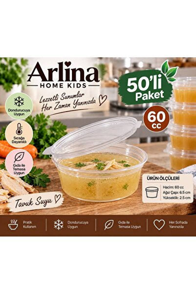 Arlina Home Kids 60 cc Kendinden Kapaklı Sıcağa Dayanıklı Sos & Saklama Kabı ...