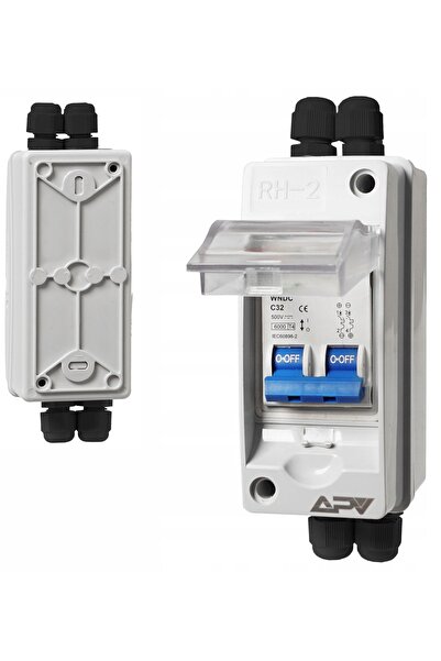 apv Carcasă IP65 Disjunctor de circuit CC 500V fotovoltaic 2P CC 32A