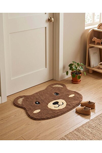 REDTAG Brown Bear Shaped Kids Door Mat