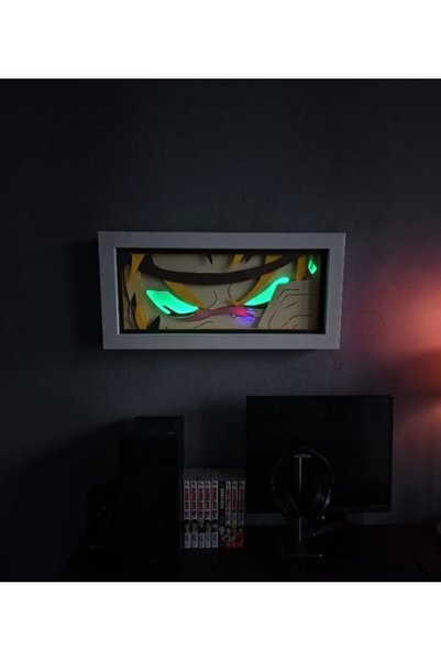 lstri 3D Anime Zenitsu Agatsuma' kağıt oyma Genç gece lambası ev dekorasyon için LED ışık kutu Hediye Kumandalı
