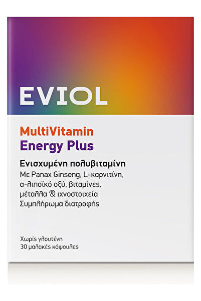 EVIOL MultiVitamin Energy Plus με Panax Ginseng για Ενέργεια & Μείωση της Κόπ...