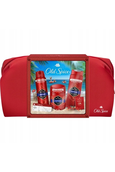 Old Spice 2x CAPTAIN SET GEANTĂ COSMETICE SPRAY 150ml + STICK 50ml + GEL 250ml