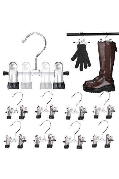 Generic Brand Set de 9 umerașe metalice multifuncționale - Cleme duble reglab...