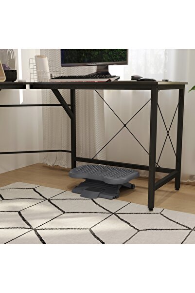 HOMCOM Suport pentru picioare de birou, reglabil pe înălțime, ergonomic, anti...