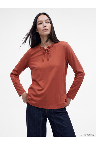 LC Waikiki Ruffle Tie Roba Collar Blouse for Style Enthusiasts from Uzg Store
