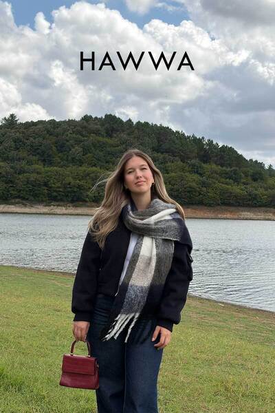 HAWWA Atkı Yumuşak Dokulu Omuz Şalı