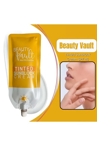 Beauty Vault كريم واقي من الشمس ملون فاخر بعامل حماية 45 - 50 جرام