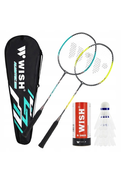 Wish Set de 2 rachete de badminton în husă + 3 fluturași din nailon