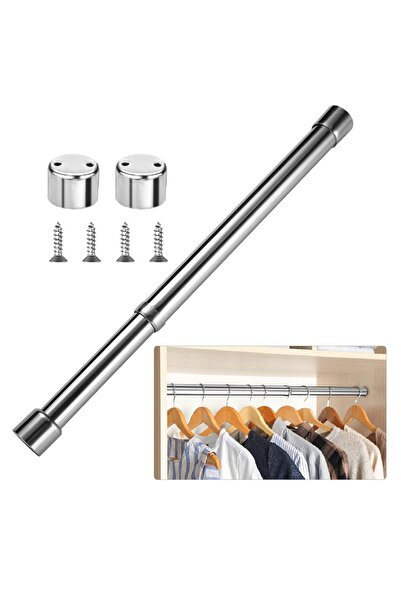 Generic Brand Bară de haine extensibilă, reglabilă de la 31 la 51 cm, din oțe...