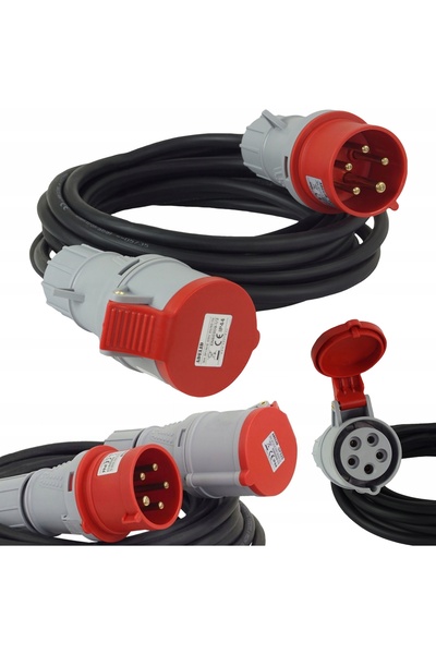 ADELID Cablu prelungitor 5x1,5 40m 16A 400V, cablu gros și rezistent pentru c...