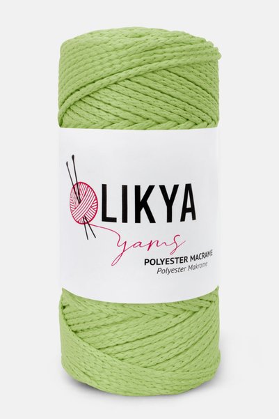 Likya Polyester Makrome Ipi 3 Numara 2-3 mm 150mt, 100gr (4111) - Fıstık Yeşili