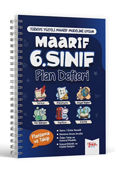 Takdir Yayıncılık Takdir Yayınları 6. Sınıf Maarif Plan Defterim