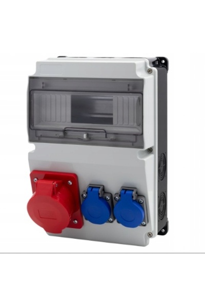 F-ELEKTRO LAGO 10M BICOLOR tablou de distribuție - prize 16A 5 poli, 2x230V, ...