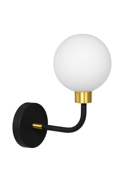 Toolight Φωτιστικο Τοιχου, Φωτιστικο Τοιχου APP1301-1W, Μαύρο Και Χρυσό