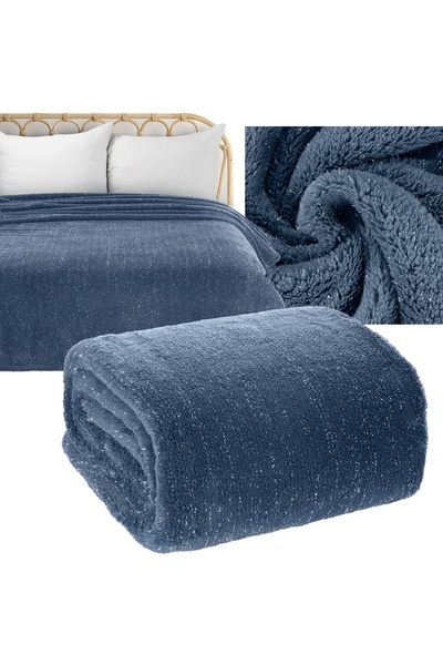 Eurofirany Pătură PREZENT SOFT poliester 150 cm x 200 cm albastru