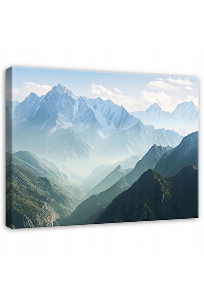 Wallarena TABLUI PE CANVAS CU MONTANĂ ȘI NAPĂRĂNIE NATURALĂ PENTRU SUFRAGERIE...