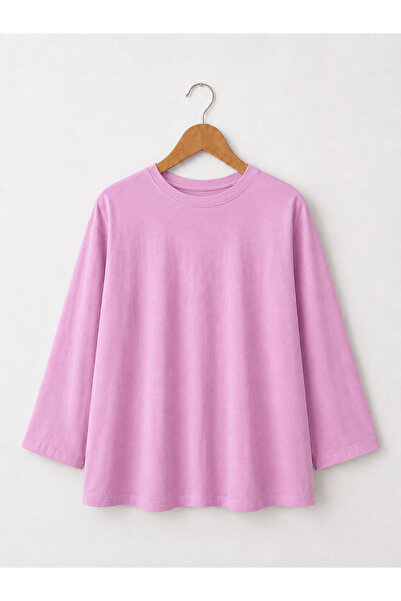 Hepsi Moda Kol Armalı Oversize Tunik - 4213 - Toz Pembe