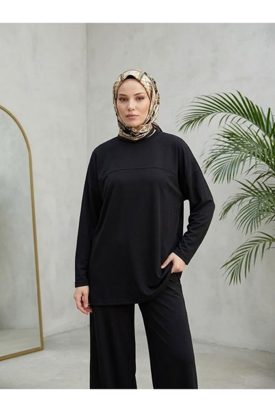Generic Brand Roba Detail Trouser Suit-Black