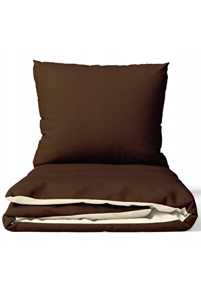 J W SAX 160x200 Maro Bej Bumbac Premium J&W Set de lenjerie de pat Fondue de ...